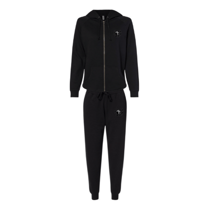 Women's Cut PK Fresh Classic Black Jogger Suit